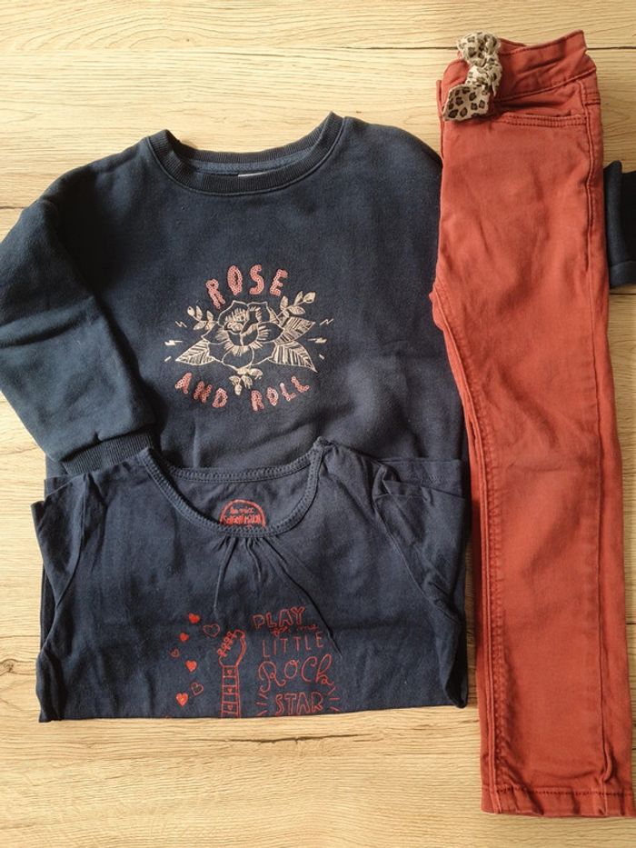 Ensemble tape à l'oeil/sergent major 4ans