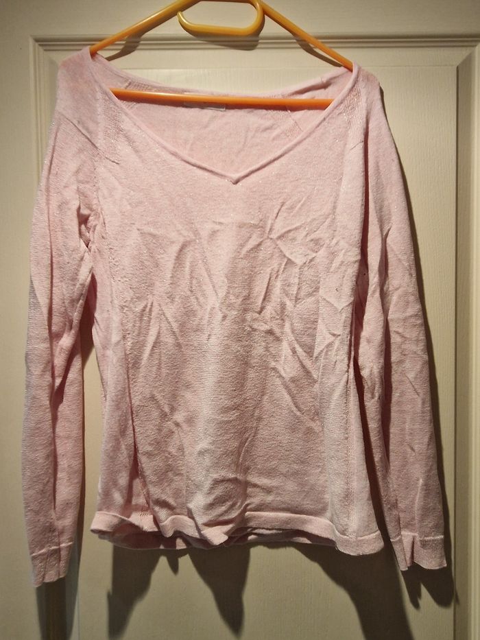 Pull femme taille M 38 rose cache cache
