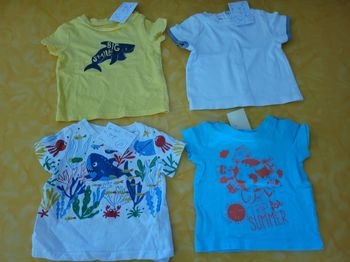 T-shirts garçon manches longues 6 mois 