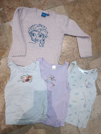 Lot vêtements fille 4 ans Reine des neiges 