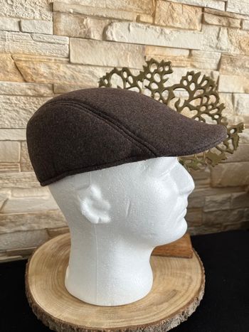 Casquette plate béret hiver marron homme taille 58 neuve 