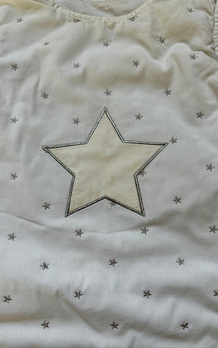 💜 Gigoteuse blanc avec manche détachable vertbaudet taille 6/12 mois 💜 - photo numéro 2