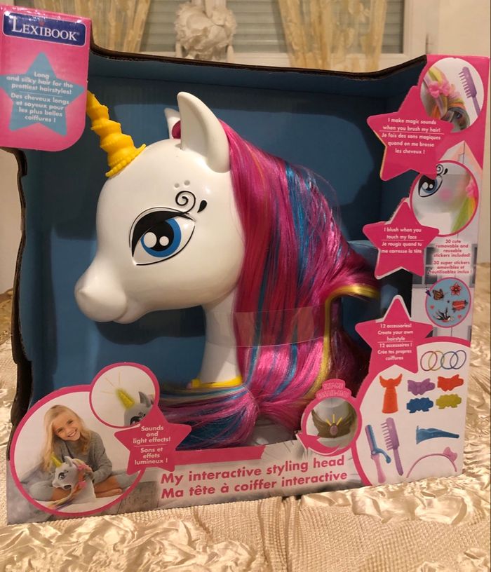 Tête à coiffer licorne interactive lexibook