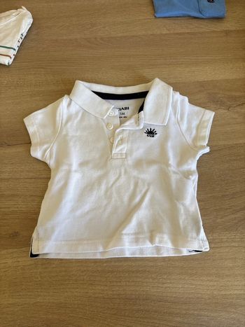 Polo manches courtes blanc Kiabi