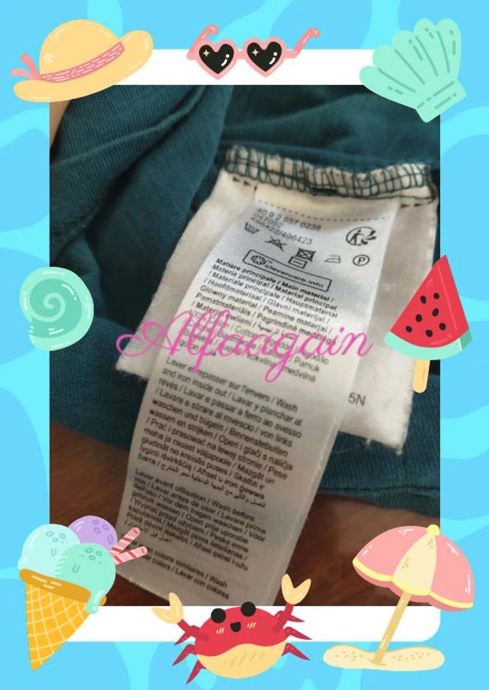 T-shirt manches longues bleu Gémo 10ans - photo numéro 7