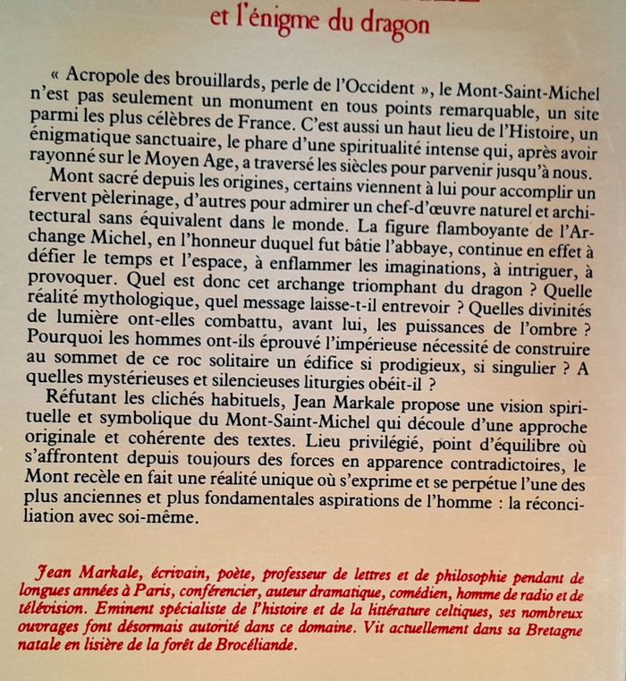Jean Markale - Le Mont Saint-Michel et l'énigme du dragon - photo numéro 3