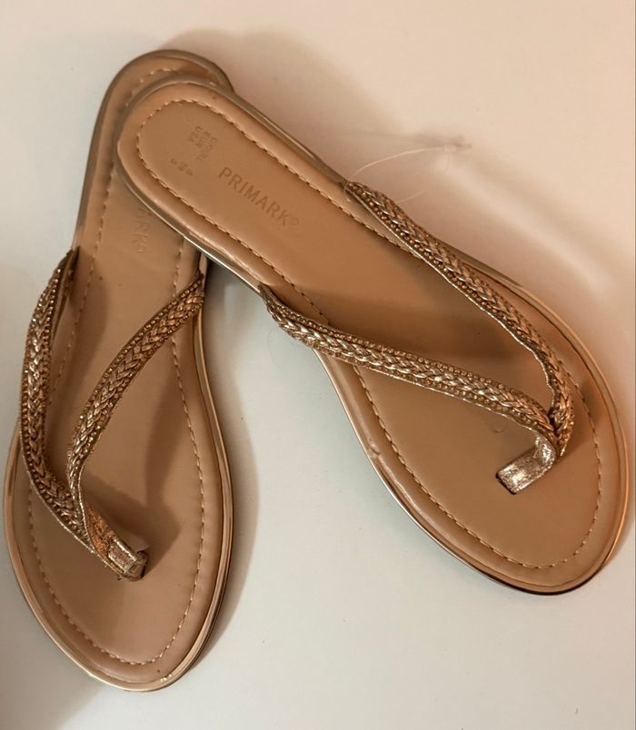 2 Mules femme gold rose neuf