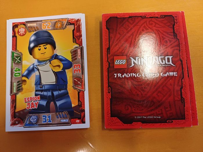Lot de 5 cartes Lego Ninjago - Série 2 2017 France