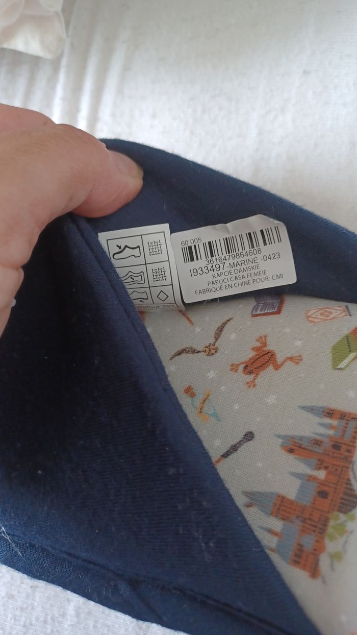 Chausson harry Potter 41 neuf avec étiquette 🏷 tissu bleu - photo numéro 5