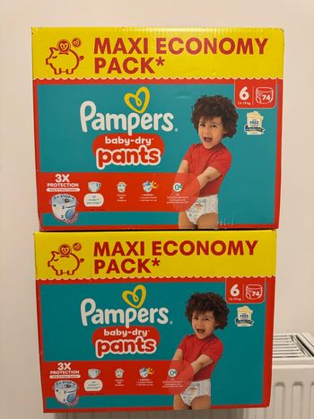 Les couches Pampers taille 6 en baby dry pants