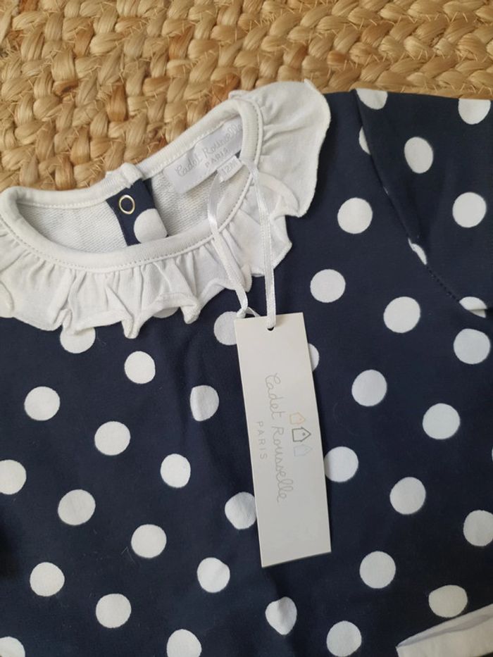 Robe à pois cadet Rousselle 12 mois - photo numéro 2