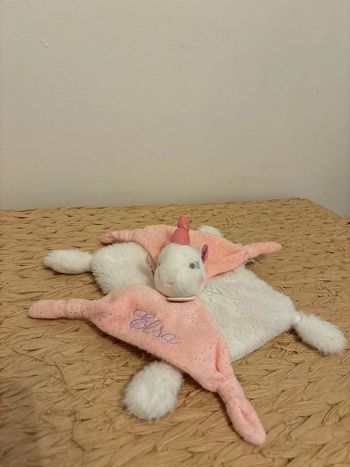 Doudou licorne personnalisé ELSA doudou et compagnie