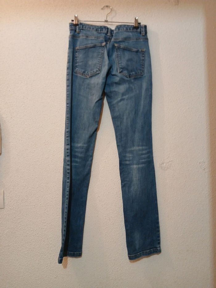 Jean femme bleu basic taille 38 - photo numéro 4