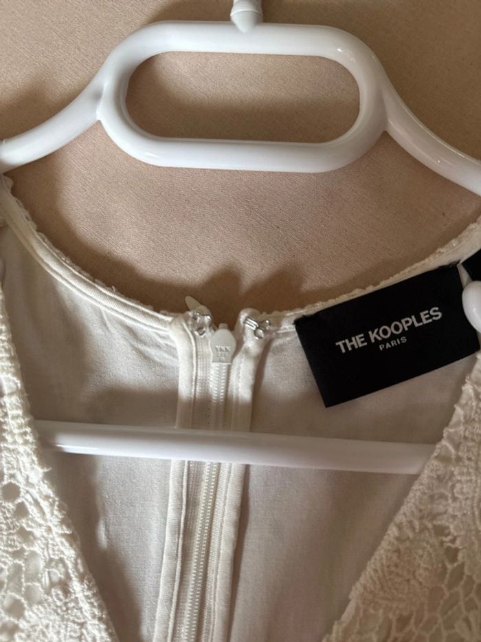 Robe courte dentelle écru the kooples - photo numéro 4