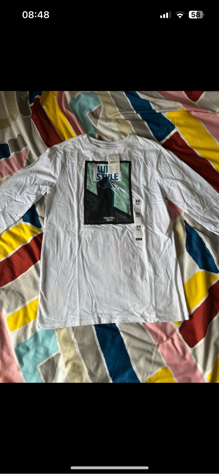 T-shirt manche longue XS enfant neuf
