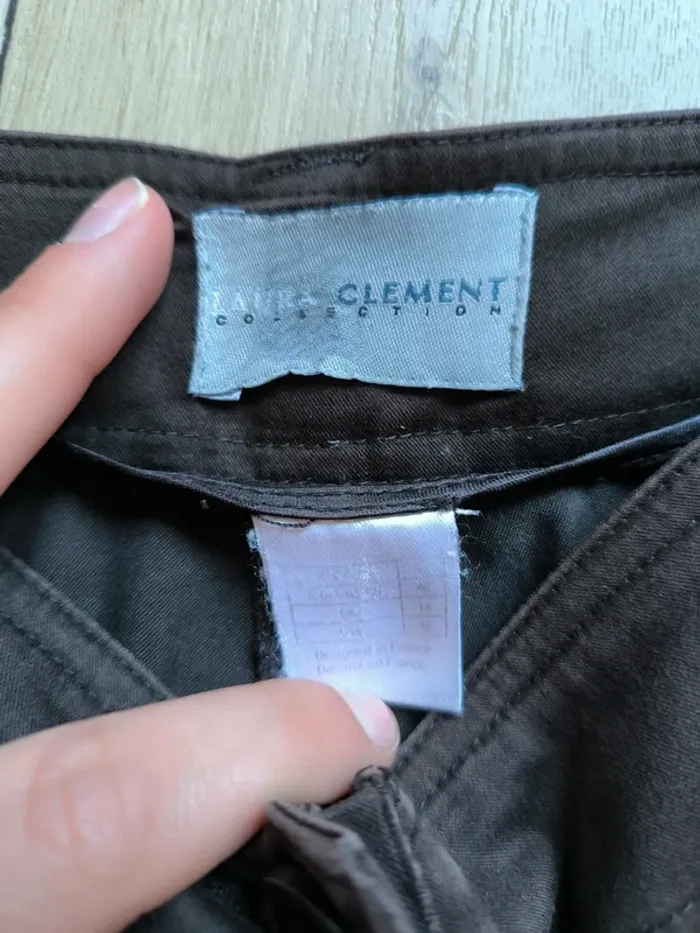 Pantalon marron Laura Clement taille 42 - photo numéro 3