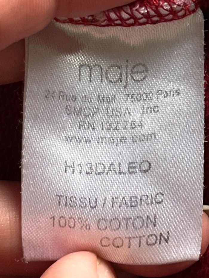 Sweat motif léopard rouge noir Maje S - photo numéro 7