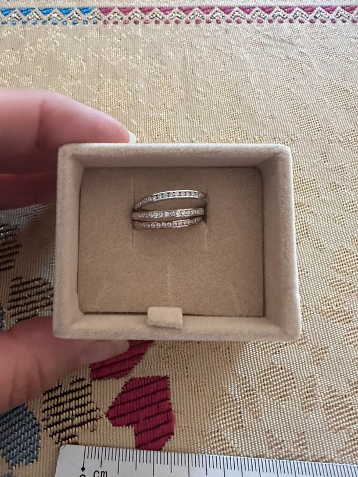 Lot de 3 anneaux fins en argent taille 52 - photo numéro 3