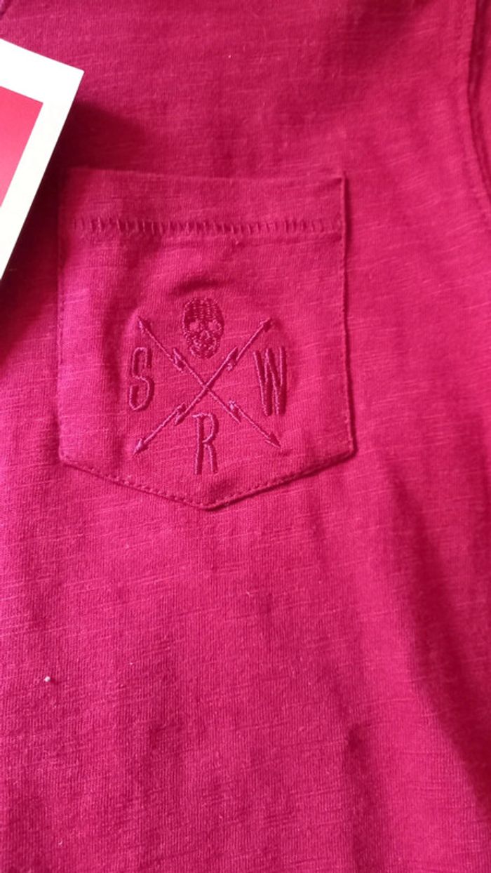 T-Shirt garçon- Manches longues- bordeaux-Taille : 10 ans Tissaia - photo numéro 3