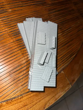 200 brick Lego modified 1 x 4 with masonry profile ref 15533 Light Bluish Gray
