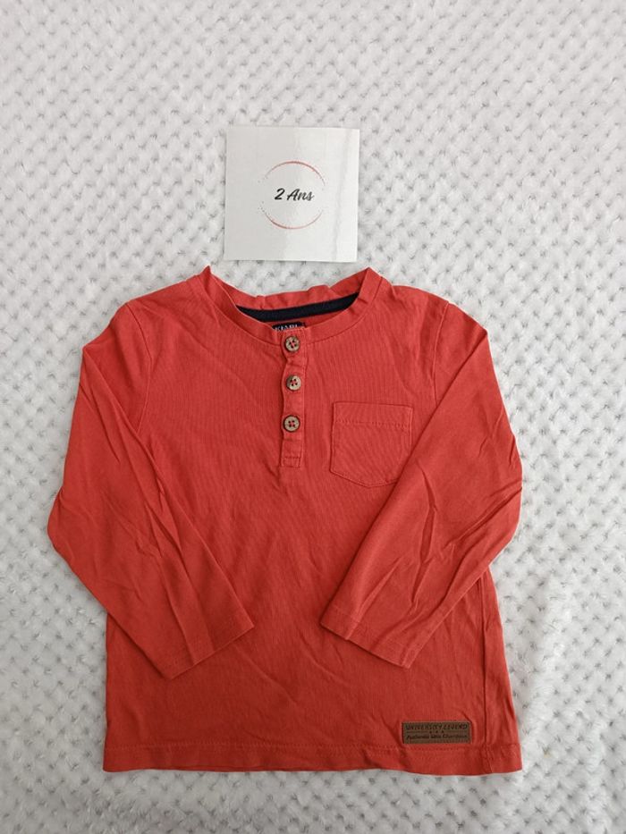T-shirt manches longues Kiabi – 24 mois, orange