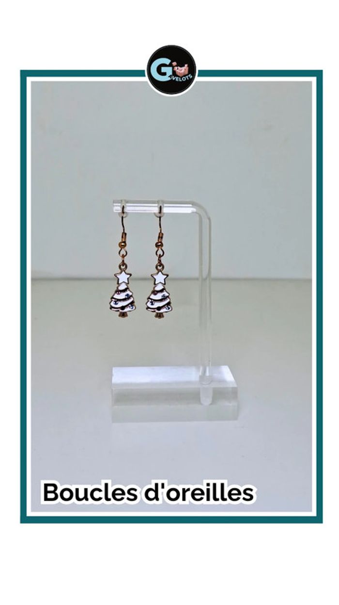 🦚Boucle d'oreilles sapin de Noël