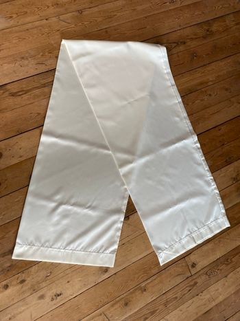 Housse traversin pour lit 2 personnes crème satiné