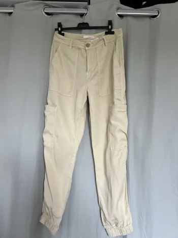Pantalon fin beige