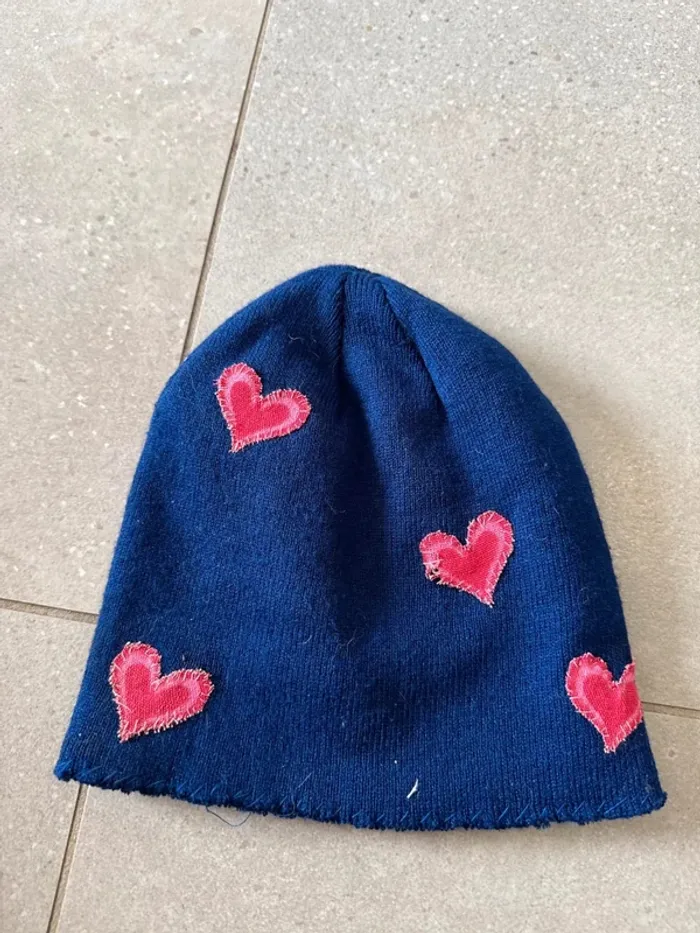 Bonnet navy, bon état, taille unique - photo numéro 2