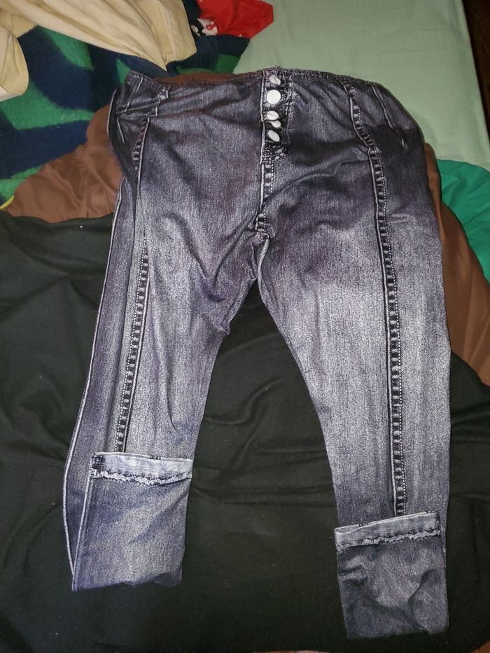 Pantalon en faux denim
