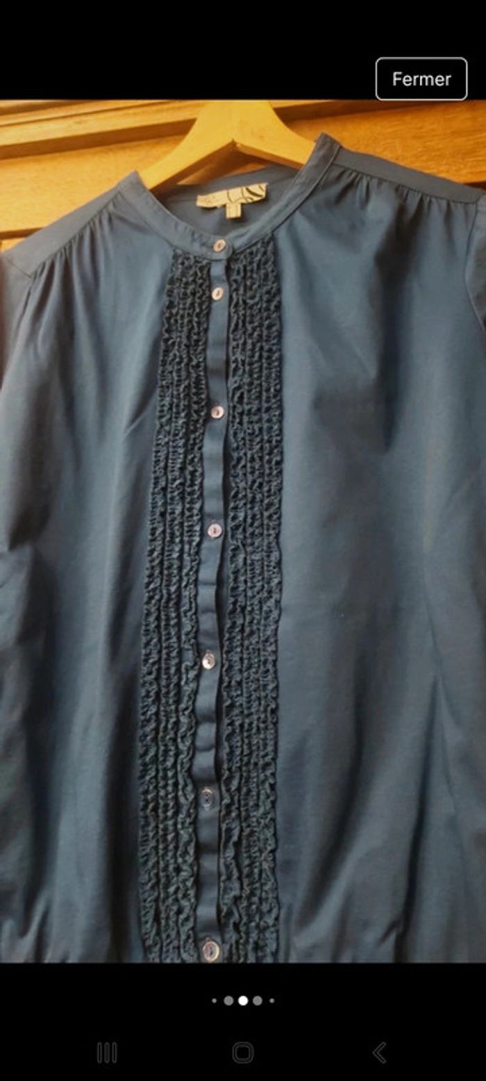 Blouse D'Auvry fr be M coul bleu trés bon état - photo numéro 8
