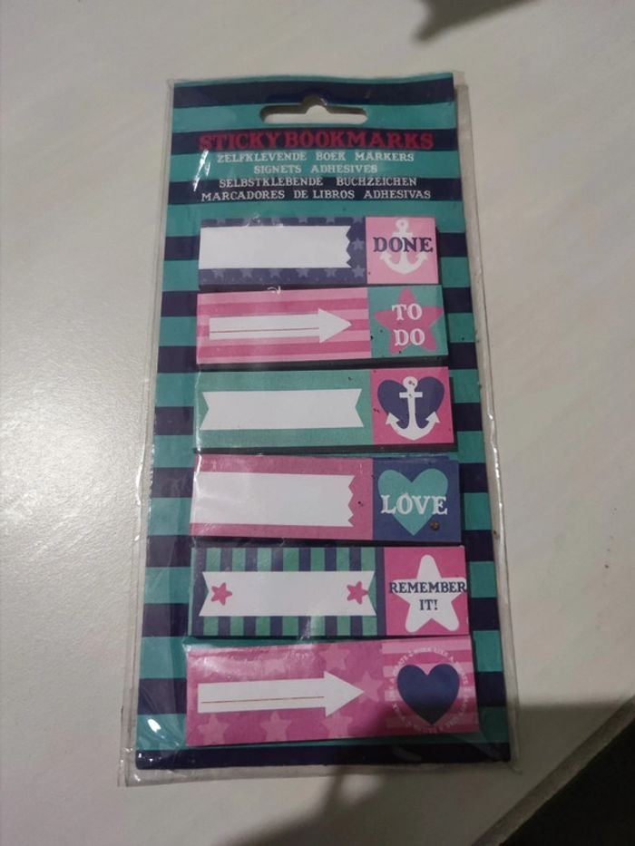 Lot de Sticky bookmarks post-it marque page adhesif