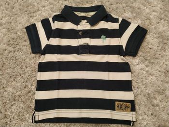 Polo 94 cm Rayé Bleu marine et blanc