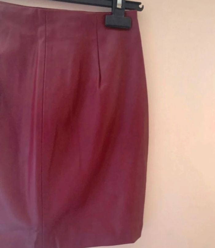 Jupe similicuir, bordeaux, Bershka - photo numéro 6