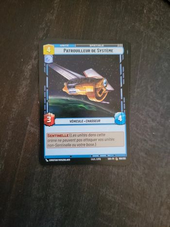 Carte Star Wars Unlimited Patrouilleur de Système