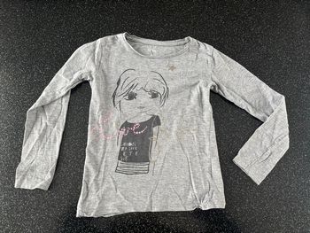 Gemo - t-shirt ml avec fille gris 8 ans