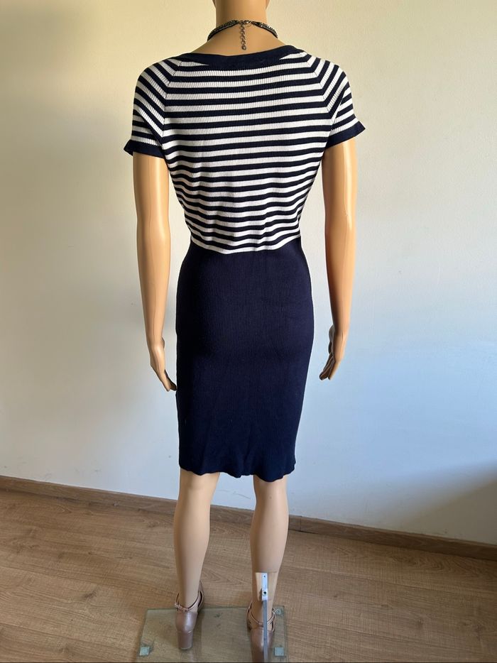 Robe bleue marine et blanche à manches courtes Morgan taille L TBE - photo numéro 6