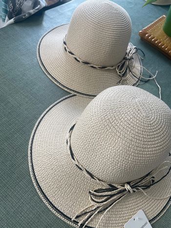 Lot de 2 chapeaux de paille Anna magnani
