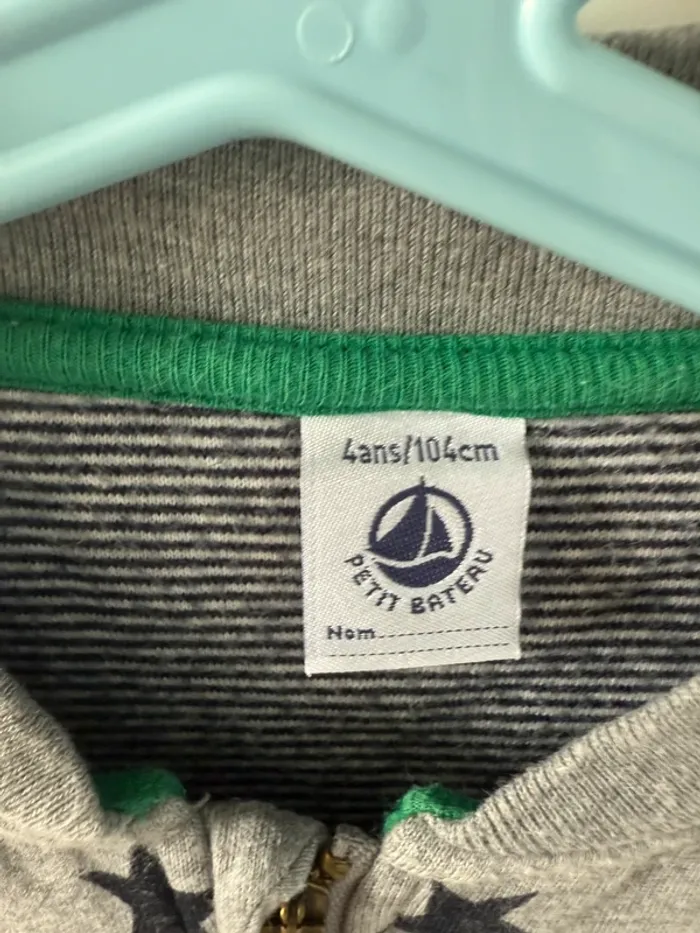 Gilet zippé petit bateau 4 ans - photo numéro 3