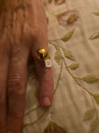 Bague plaque or taille 52