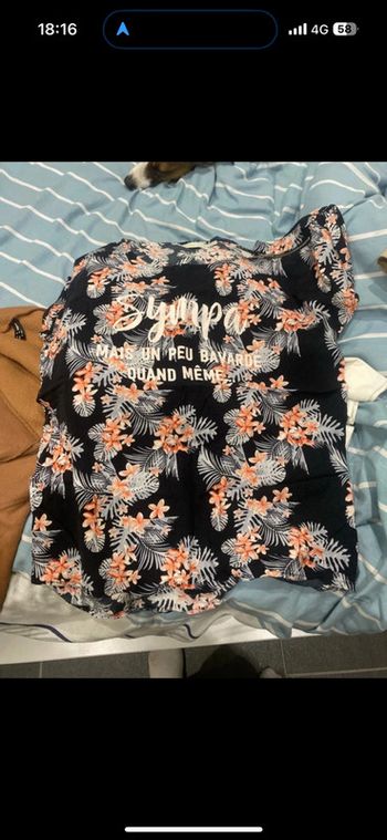 T-shirt fleuri gemo 16 ans