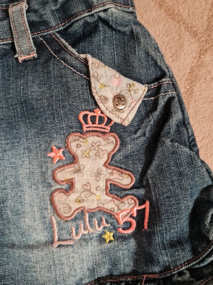 Robe en jeans fille 12 mois lulu castagnette - photo numéro 2