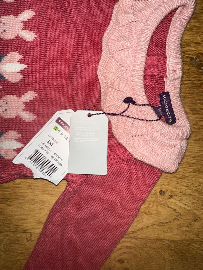 Pull bébé fille neuf 3 mois - photo numéro 3