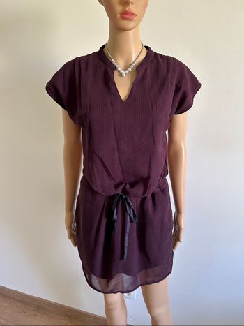 Robe bordeaux à manches courtes Bonobp taille S TBE