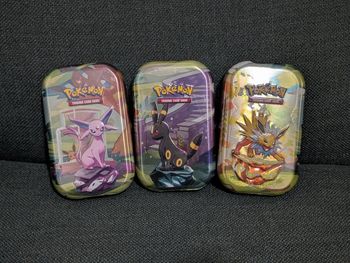 Lot Pokémon 3 Mini Tin Évolutions Prismatiques EV08.5 Fr Noctali/  Mentali et Évoli 