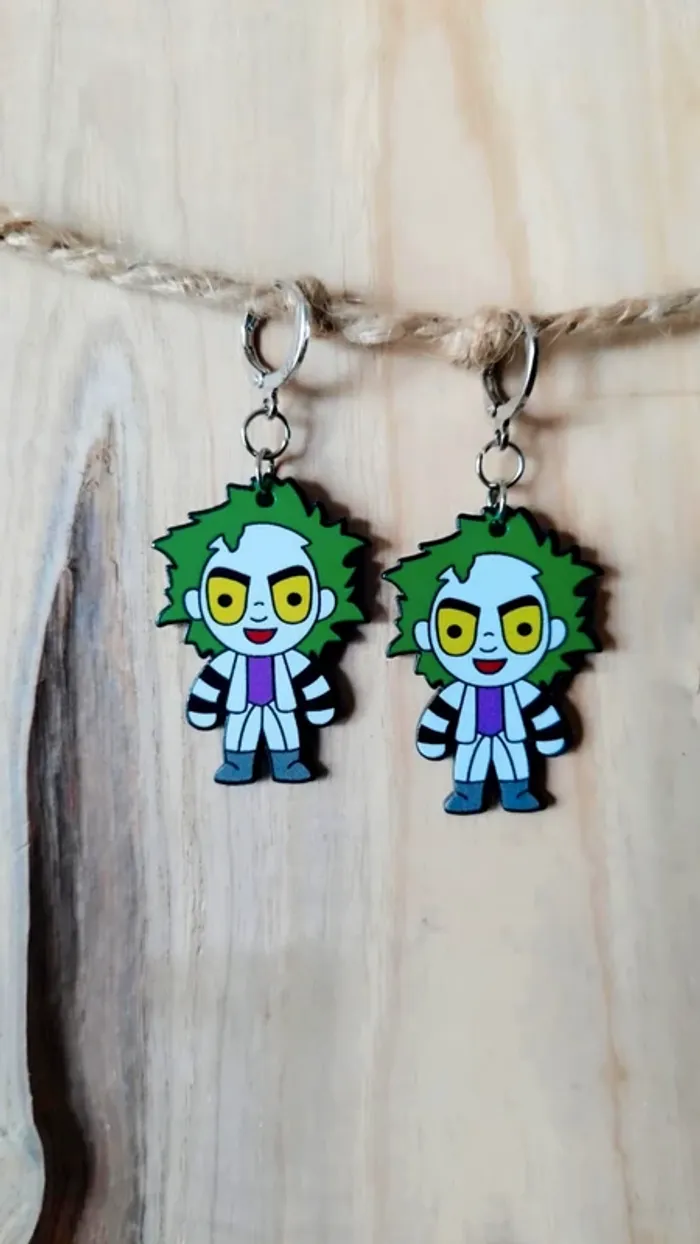 Boucles d'oreilles Halloween Beetlejuice - photo numéro 2