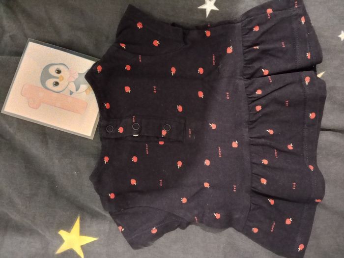 Haut "marine" avec dessins _ 1 mois - photo numéro 2