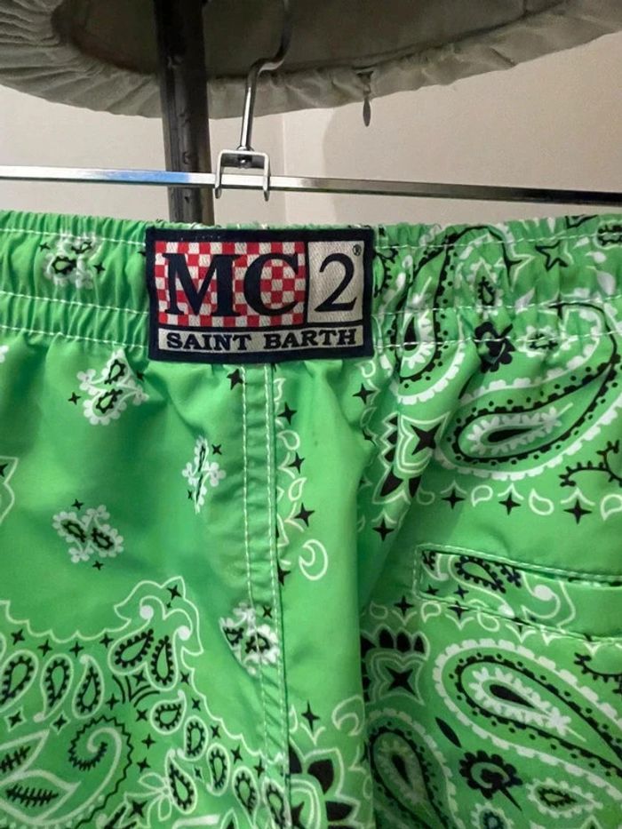 MC2 Saint Barth - Short de bain, "Bandana Round 7501" Vert, taille XL - photo numéro 3