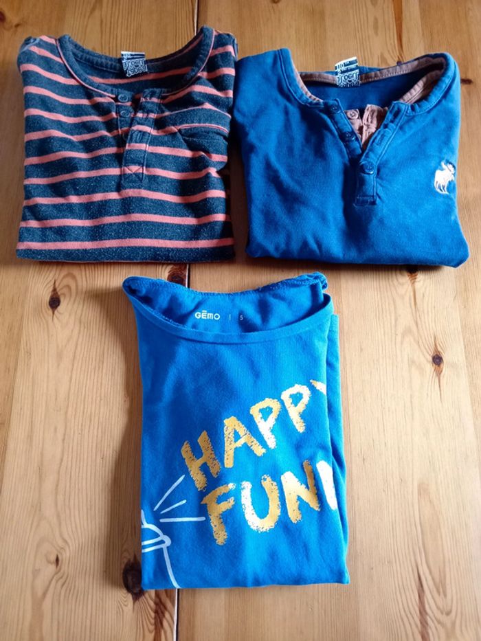 Lot de 3 tee shirts manches longues 5 ans
