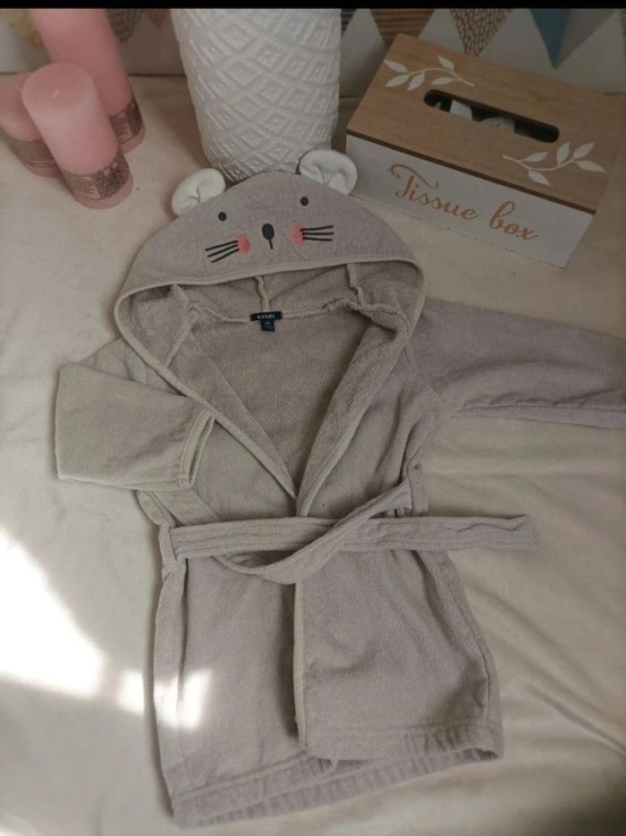 Peignoir gris neuf Kiabi mixte 18 mois